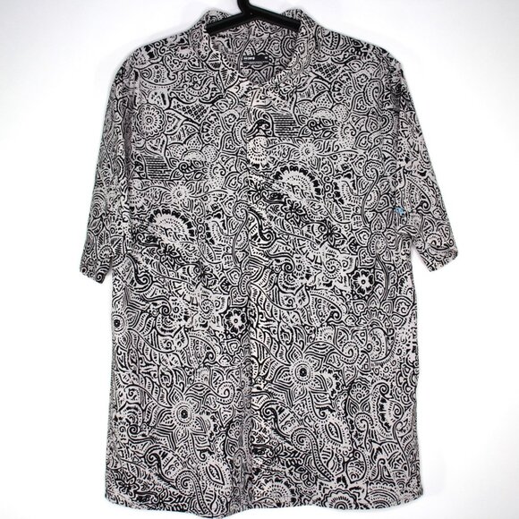 Janji Mens Medium Trekker Snappy Geometric Patterned Button Up Shirt F1250 - Picture 1 of 6